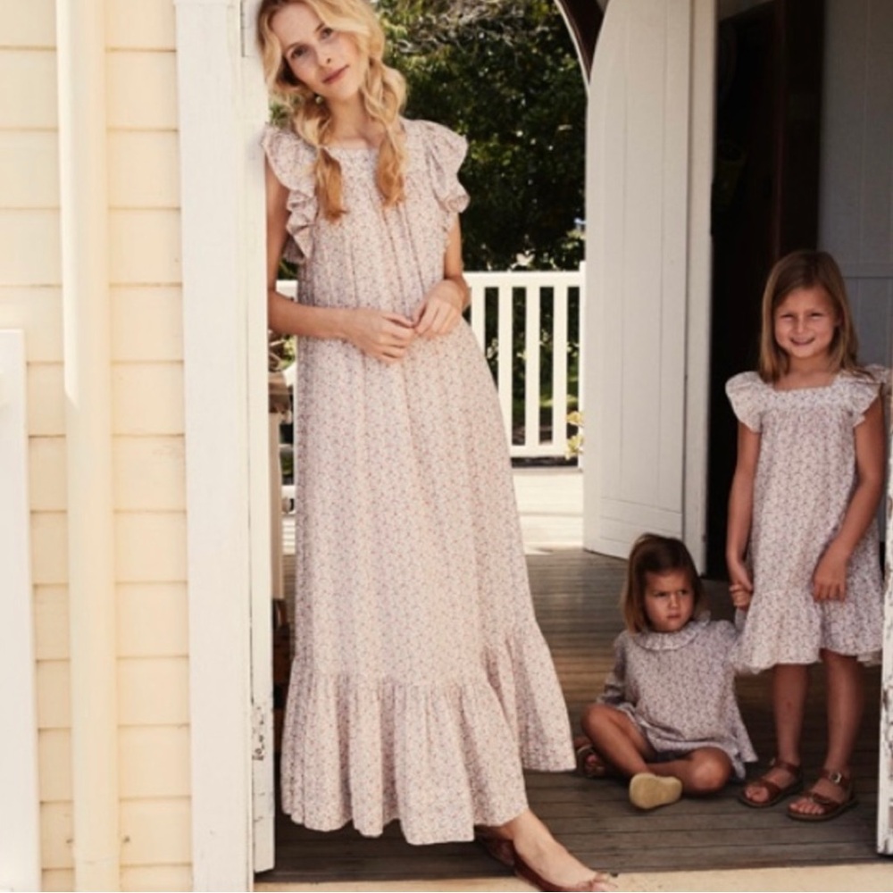 Doen Sonnet Maxi Dress in Peach Martha's Garden